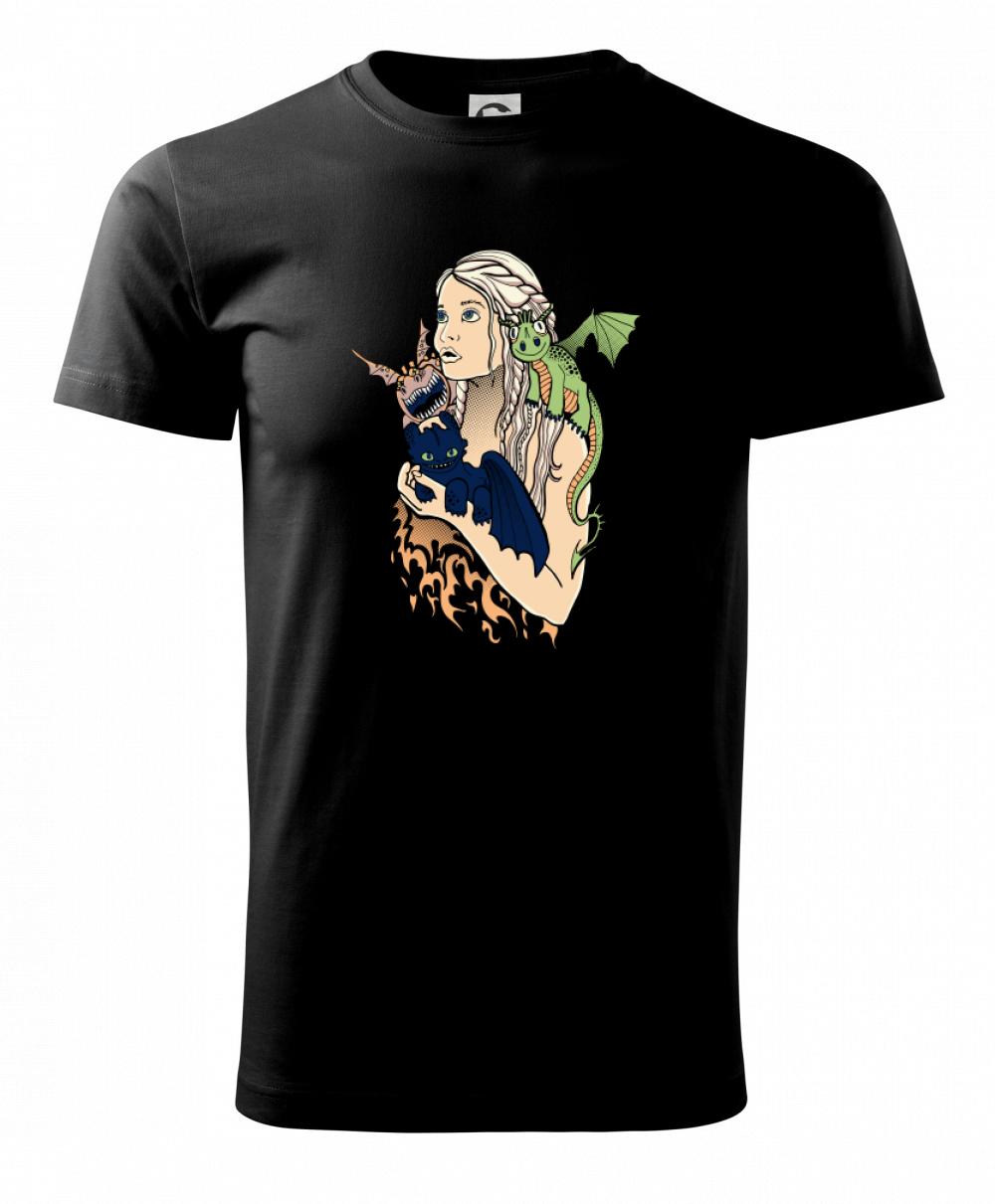 Seriálové tričká - Deanerys matka drakov (Pecka design) - Tričko extra veľké  (5-8XL)