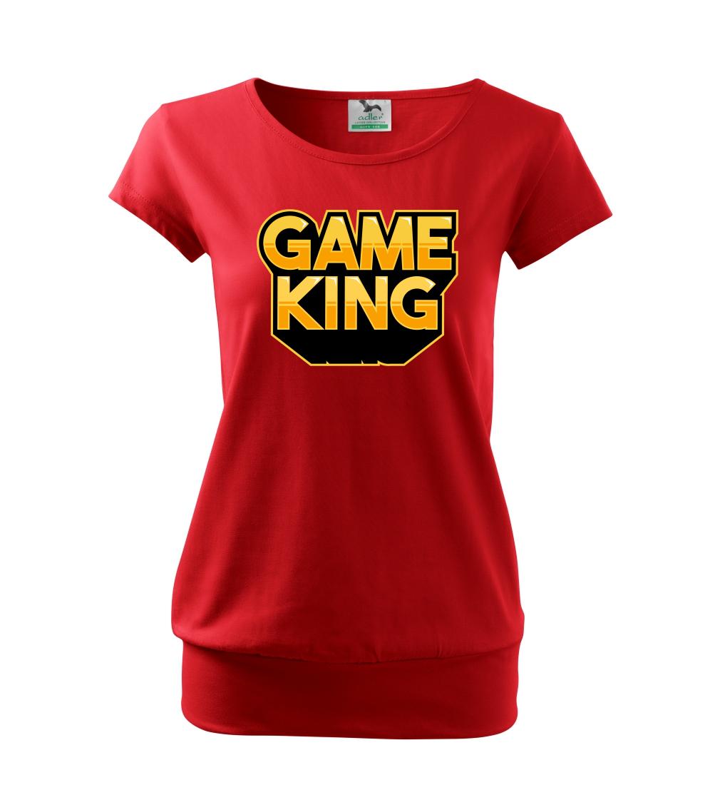 Tričká pre ajťákov - Game king - nápis veľký - Voľné tričko city