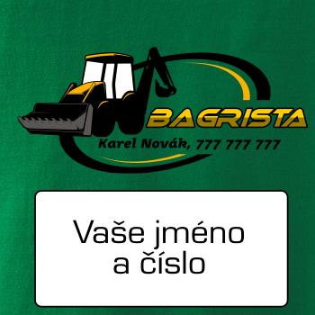 Bagrista v kruhu - vlastný nápis