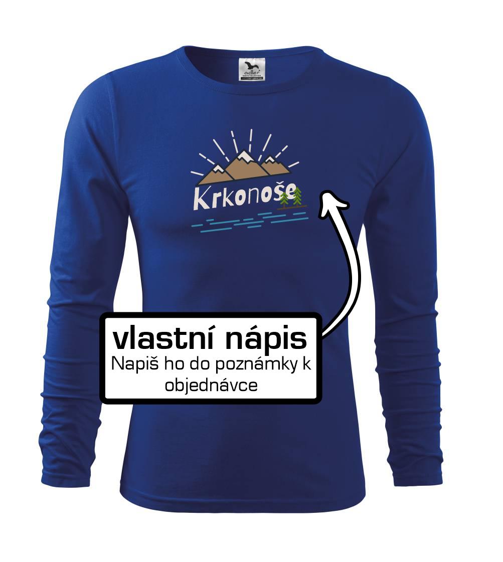Trička pre cestovateľov - Kreslené hory - vlastné nápis - Tričko detské Long Sleeve