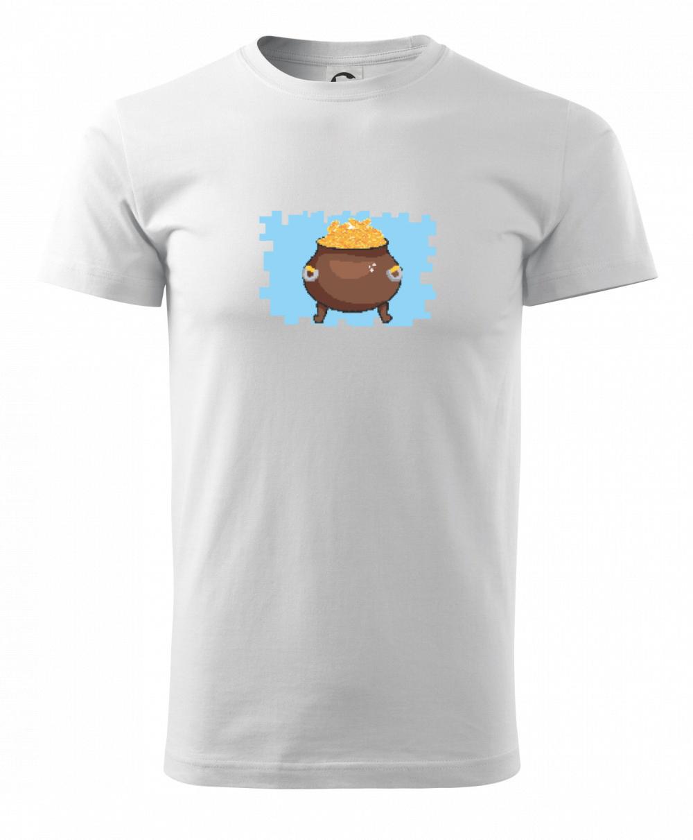 Tričká pre ajťákov - Gamer - stará hra - hrniec zlata - Tričko extra veľké  (5-8XL)