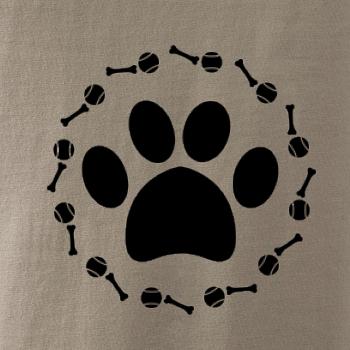 Labka lopta kosť pes