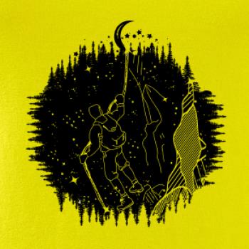 Turista v nočnej krajine