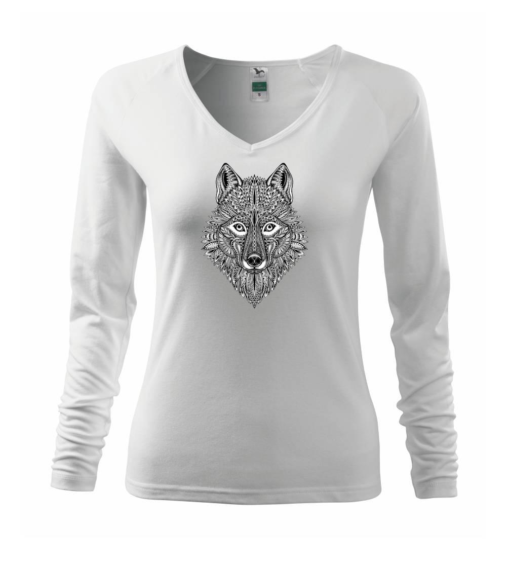 Tričká s vlkom - Vlk kreslený - Tričko dámske Elegance