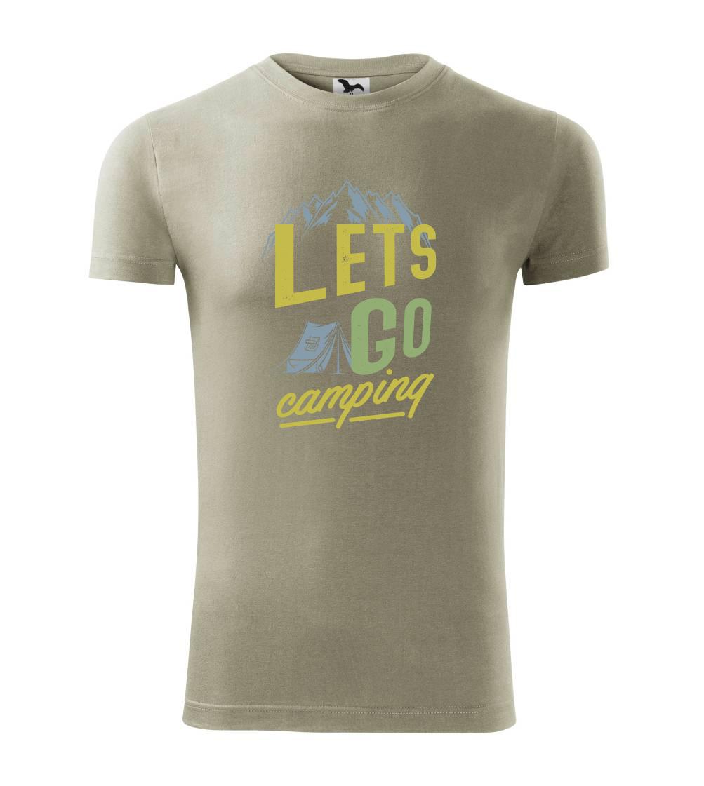 Trička na kempovanie - Let's Go go camping - Viper FIT - Pánske zúžené tričko