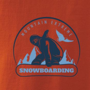 Mountain extreme snowboarding okrúhle