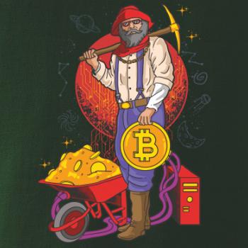 Baník ťaží Bitcoiny