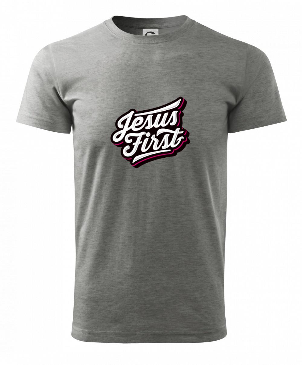 Jesus first biely nápis Jesus first biely nápis