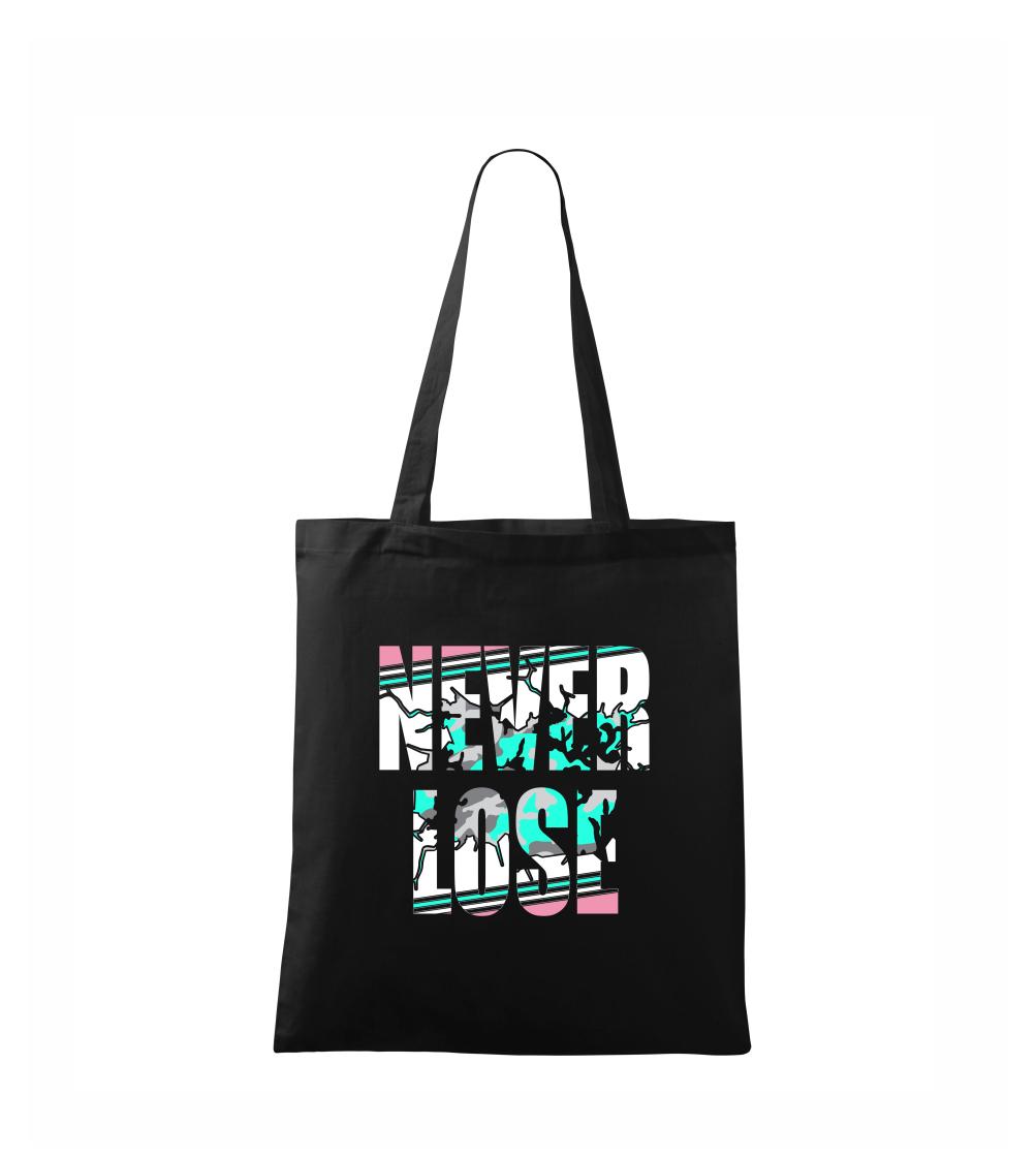 Tričká pre bežcov - Never lose - Taška bavlnená