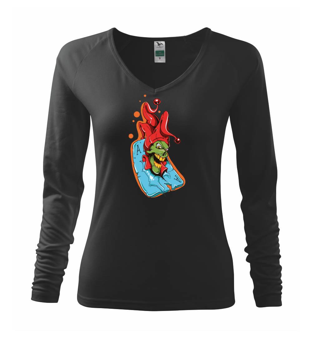 Poker tričká - Poker - Joker v esu - Tričko dámske Elegance