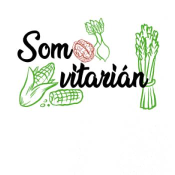 Som vitarián - nápis Som vitarián - nápis