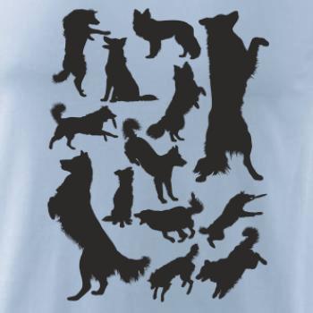 Border kólia siluety