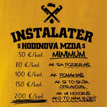 Hodinová mzda Inštalatér