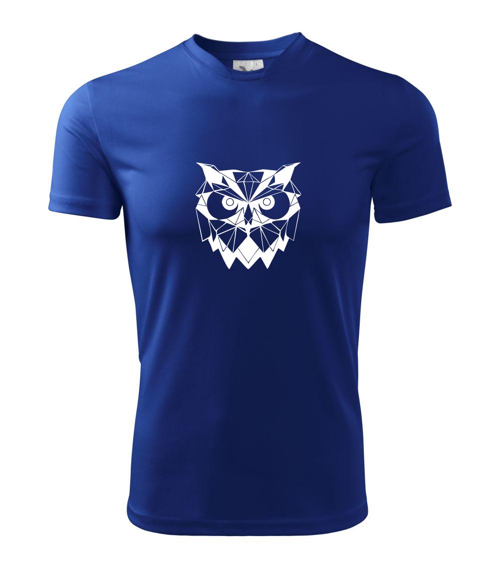 Geometrické zvieratá - Geometria - sova zlá - Pánske tričko Fantasy športové