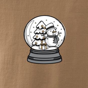 Snehová guľa so snehuliakom