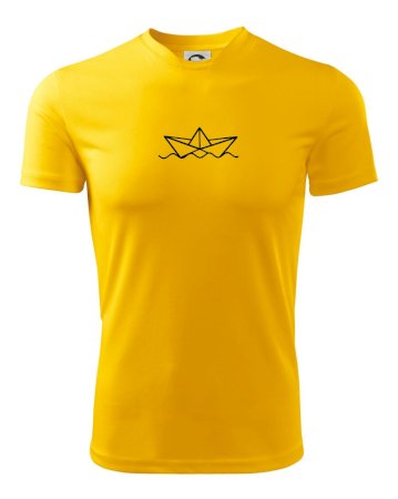 Papierová loďka na vode