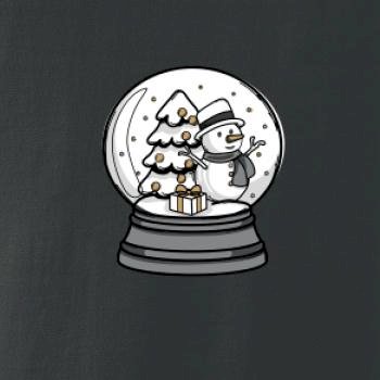 Snehová guľa so snehuliakom