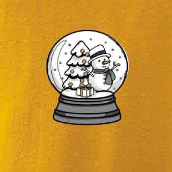 Snehová guľa so snehuliakom