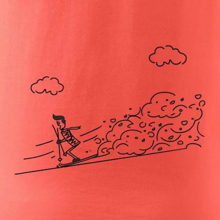 Kreslený lyžiar na horách