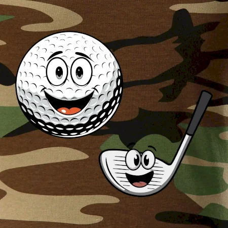 Parové tričko - Golfová palica a loptička