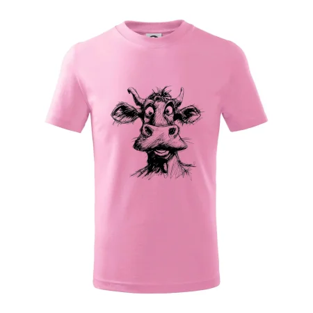 Čiernobiela karikatúra svetlá krava hlava