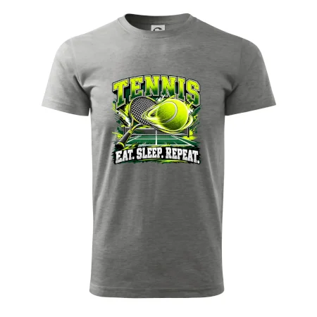 Tenisová raketa a míček eat sleep repeat