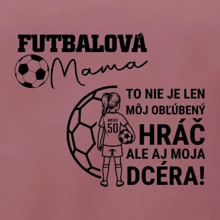 Futbalová mama - jedna dcéra (vaše meno a číslo)