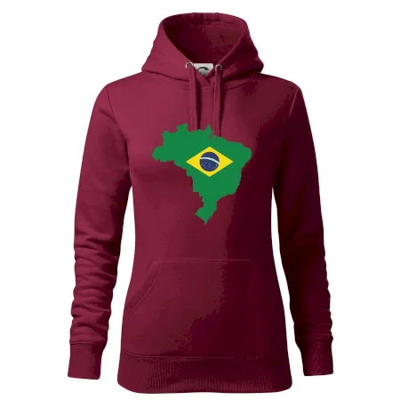 Brazília vlajka v mape