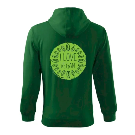 I love vegan v kruhu