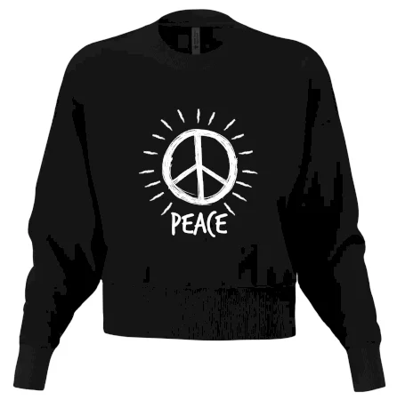 Peace symbol čiernobiely