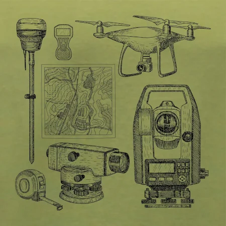 Geodet teodolit dron