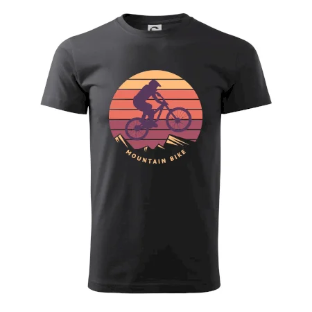 MTB farebný bicykel západ slnka