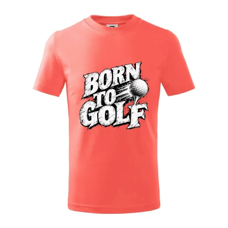 Born to golf černobílý drsný potisk