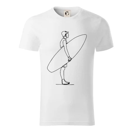 Surfer stojaci jedným ťahom