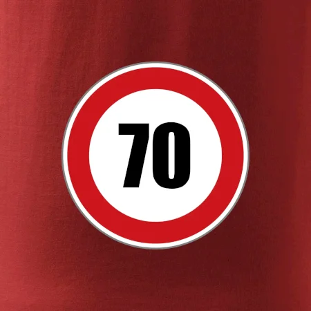 Dopravná značka - obmedzenie rýchlosti 70