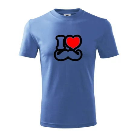 i love mustache - obrys