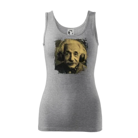 Albert Einstein so slúchadlami