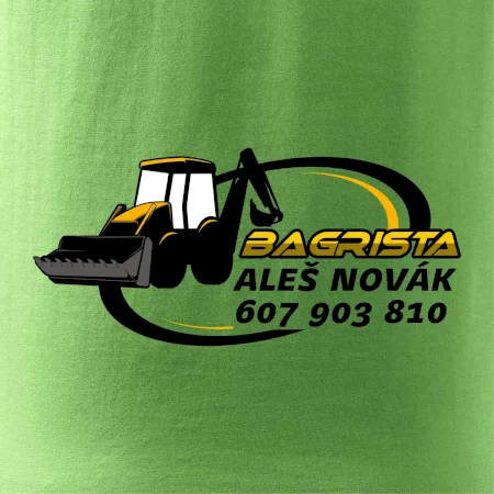 Bagrista v kruhu - vlastný nápis