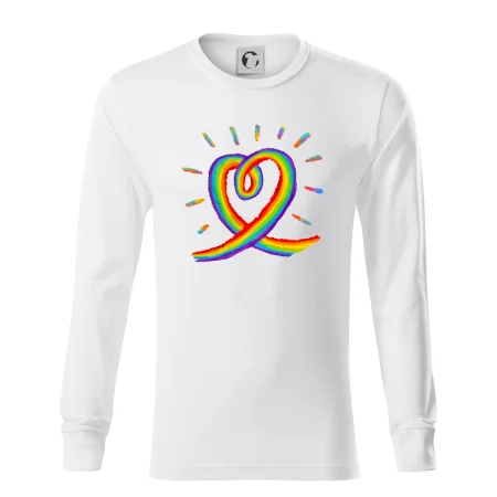 Srdce pride dúha kreslená