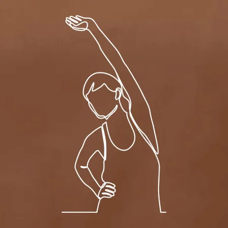 Preťahujúca sa žena jedným ťahom