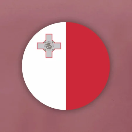 Vlajka Malta guľatá na prsník