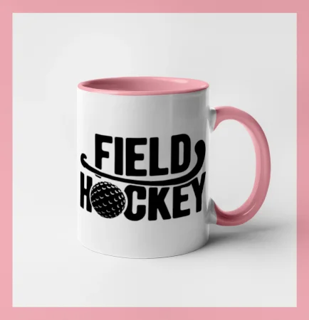 Field hockey loptička a nápis