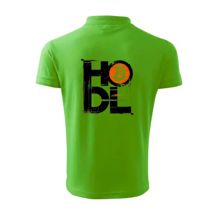 Hodl velký nápis a logo BTC