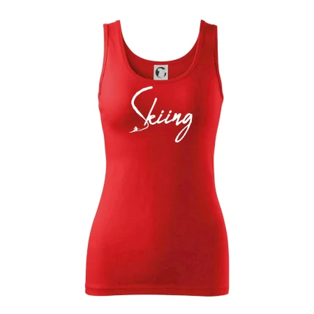 Skiing nápis lyžiar