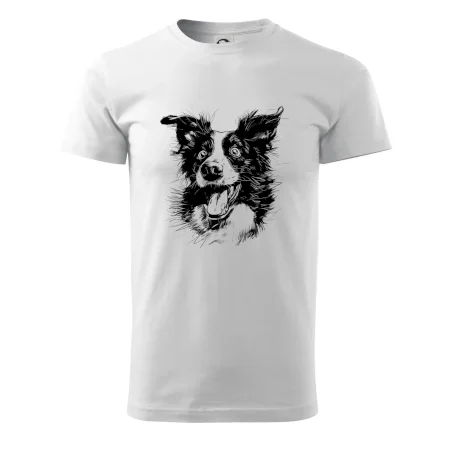 Čiernobiela karikatúra Border kólia