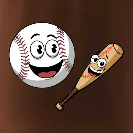 Parové tričko - baseballová raketa a loptička