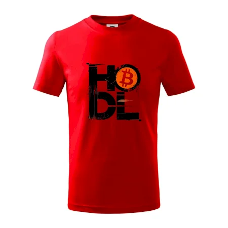 Hodl velký nápis a logo BTC