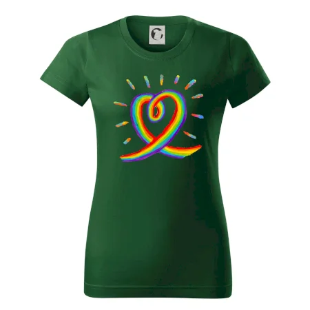 Srdce pride dúha kreslená