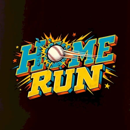 Home run komiksový nápis