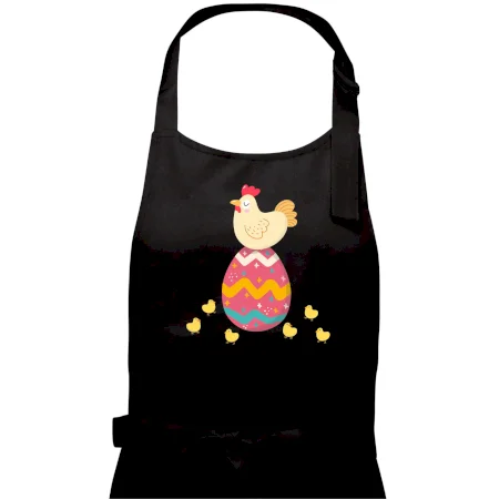 Sliepka sediaca na veľkonočnom vajci